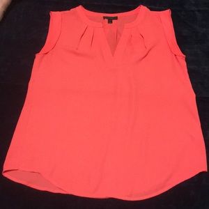 J. Crew Coral colored blouse (semi-sheer)